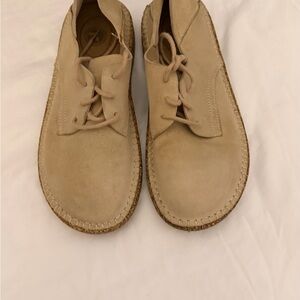 Men's Suede Lace-Up Casual Shoes in Beige